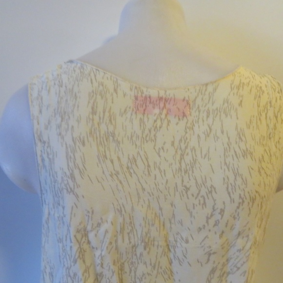 OTIS & MACLAIN CREAM & TAUPE SLEEVELESS TOP SZ: S - Picture 6 of 8